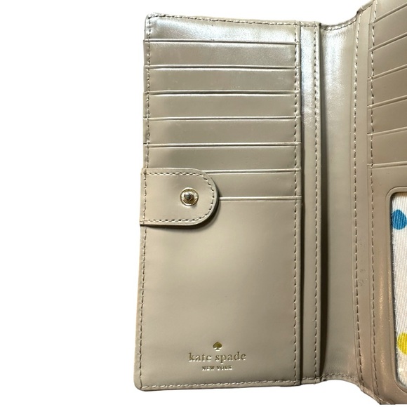 Hot Pink Kate Spade Cedar Street Slim Leather Bifold Wallet - Picture 6 of 16